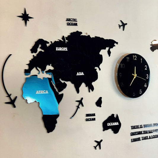 WORLD MAP WALL CLOCK©